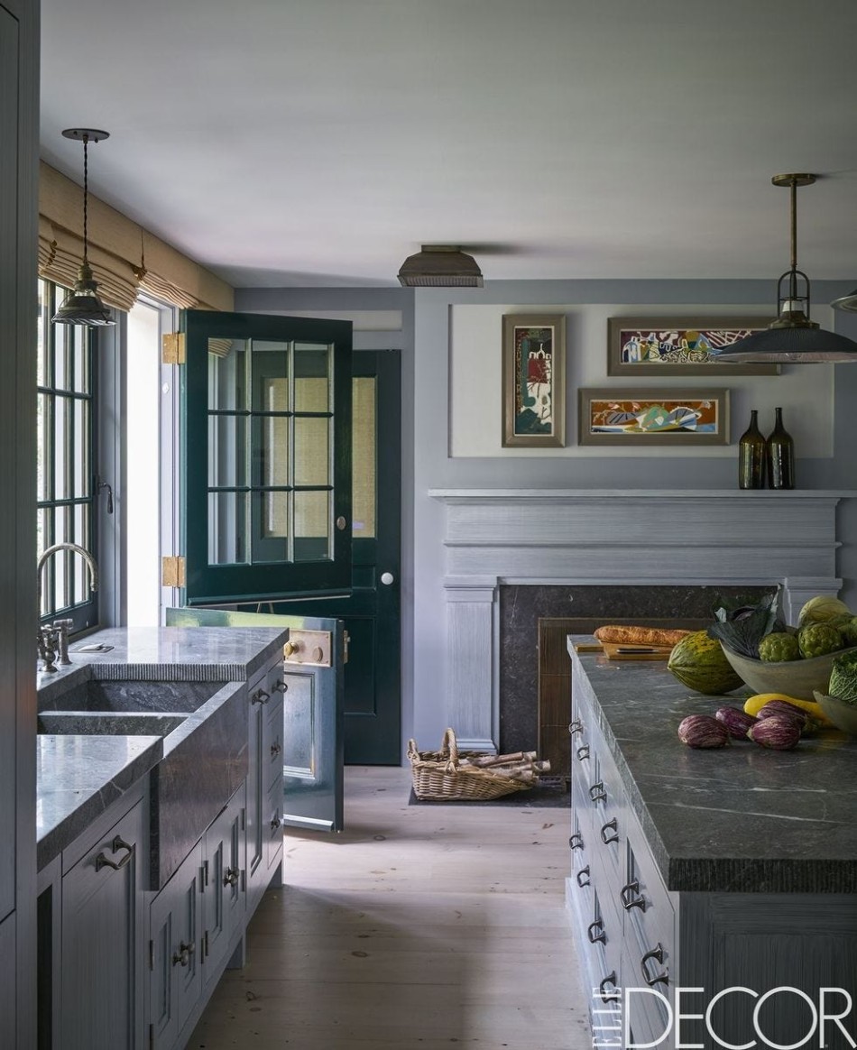 3 Best Gray Kitchen Ideas - Photos of Modern Gray Kitchen  - gray kitchen cabinets with black counter