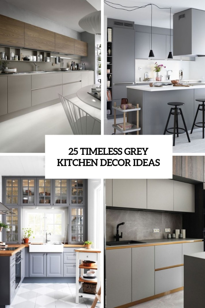 5 Timeless Grey Kitchen Decor Ideas - Shelterness - gray kitchen accessories