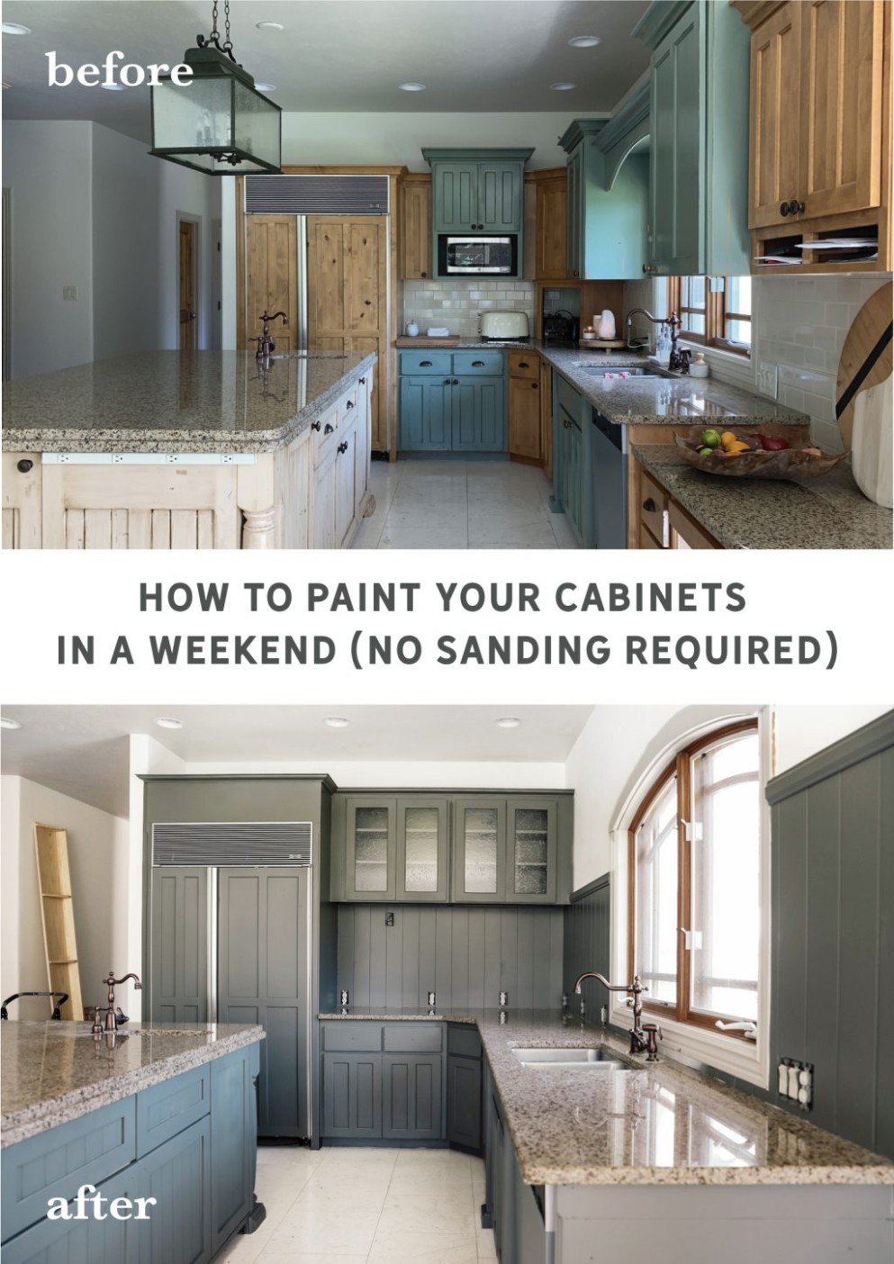 HOW TO PAINT YOUR CABINETS IN A WEEKEND (WITHOUT SANDING THEM  - do you have to prime cabinets before painting?