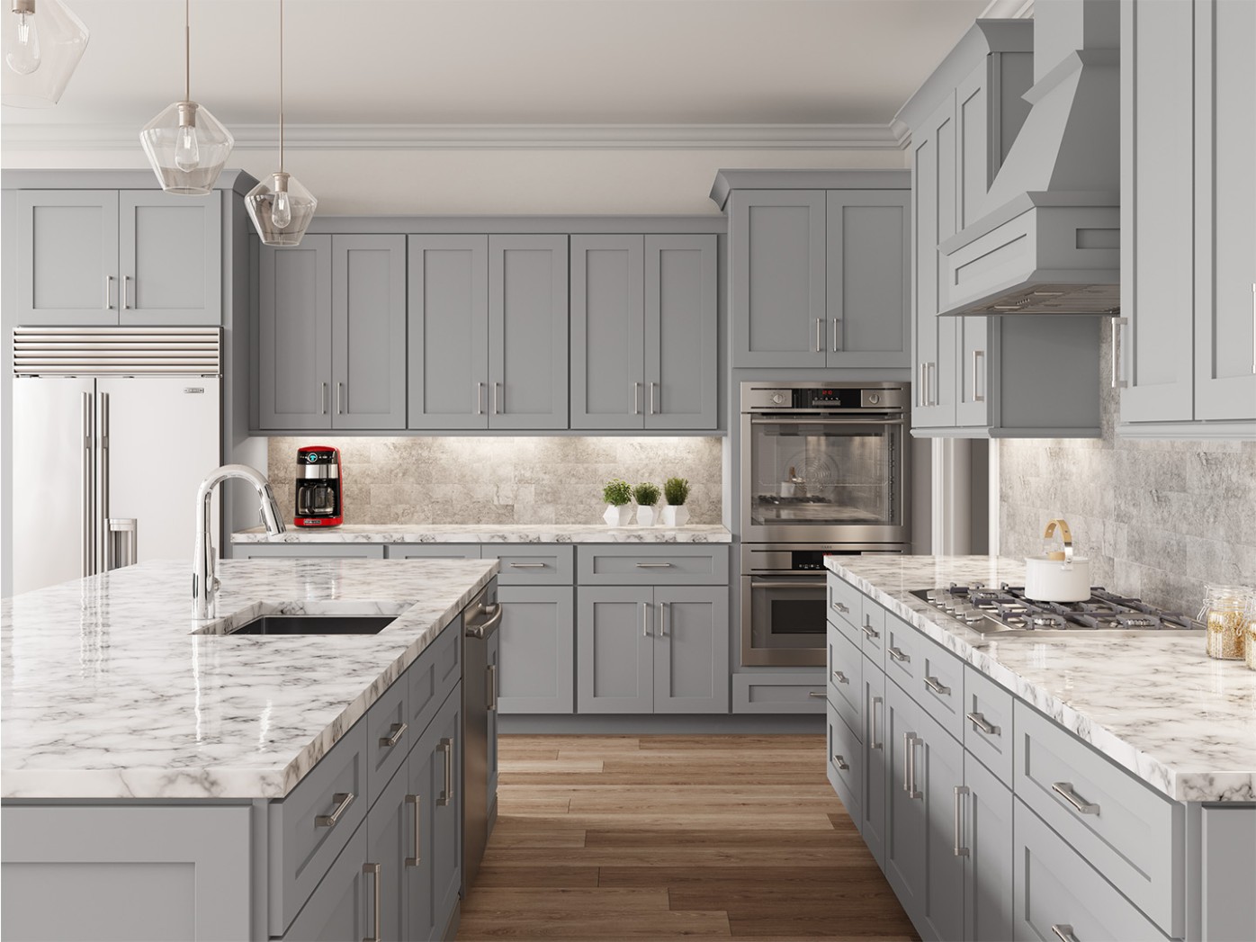 Lait Grey Shaker – Forevermark Cabinetry - grey shaker kitchen