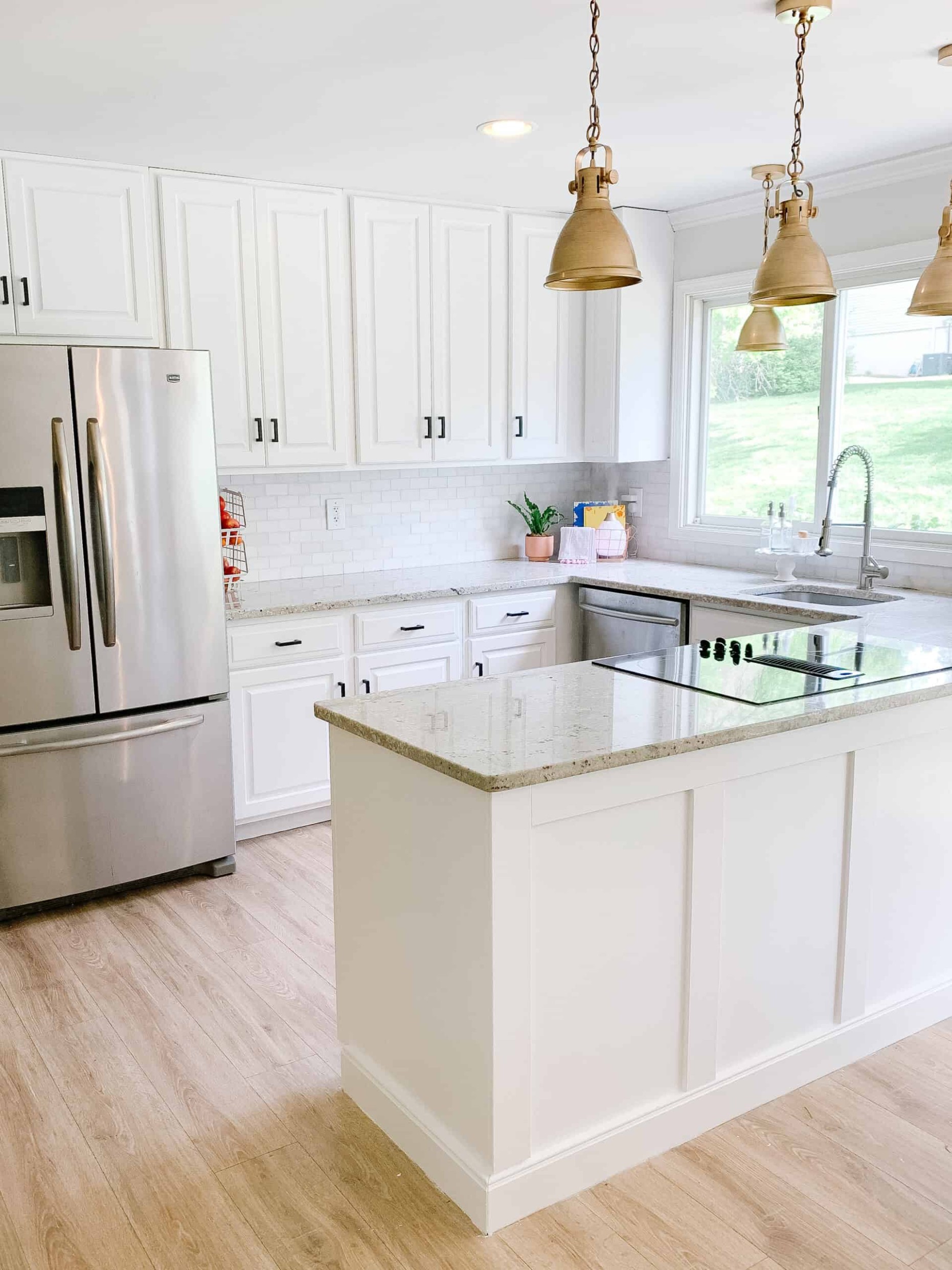 Painting Kitchen Cabinets White - Kitchen Reveal - arinsolangeathome - white paint cabinets