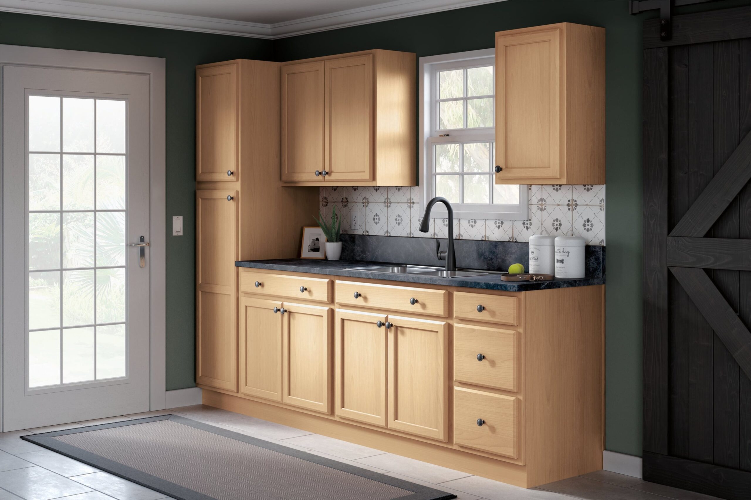 Project Source Natural Unfinished Oak Kitchen Cabinet Collection - kitchen cabinets pictures