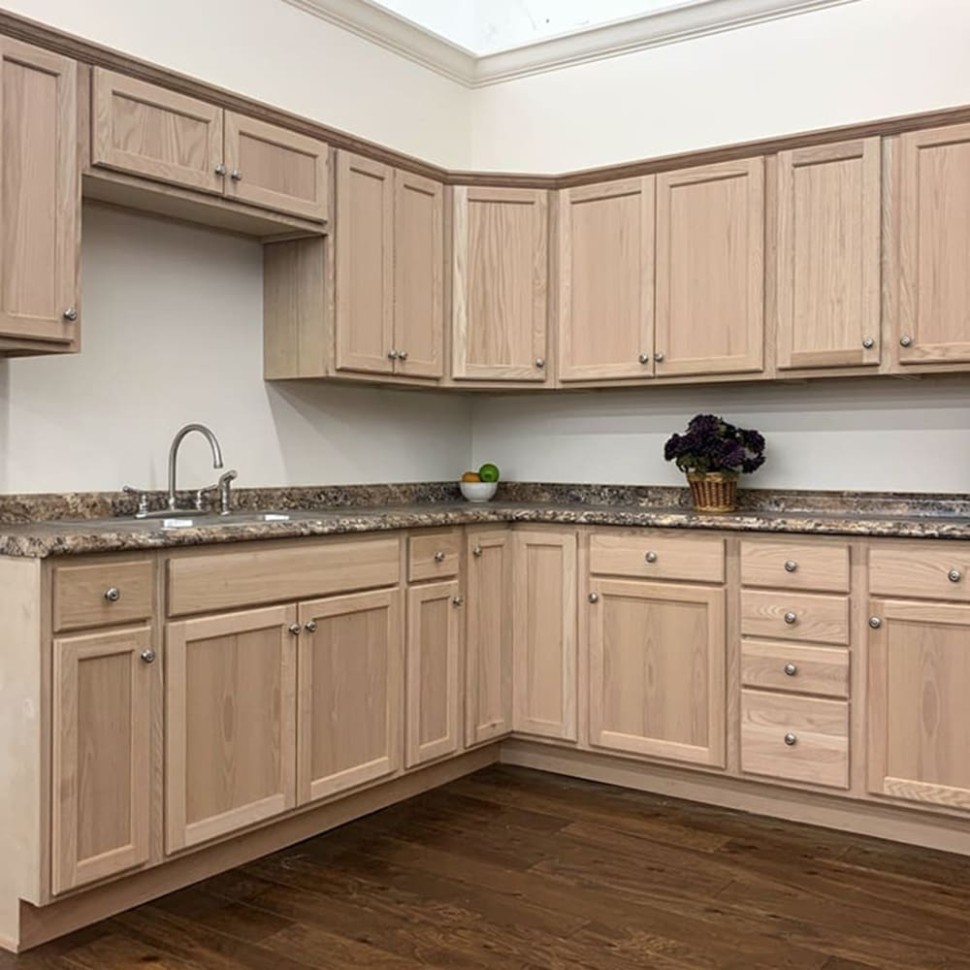 Unfinished Oak Cabinets - kitchen cabinets pictures
