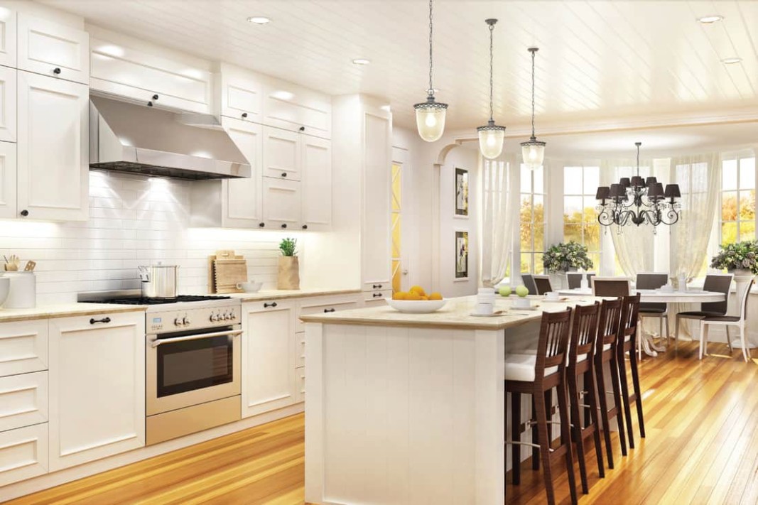 What Color Floor With White Cabinets? - Home Decor Bliss - white cabinets light wood floor