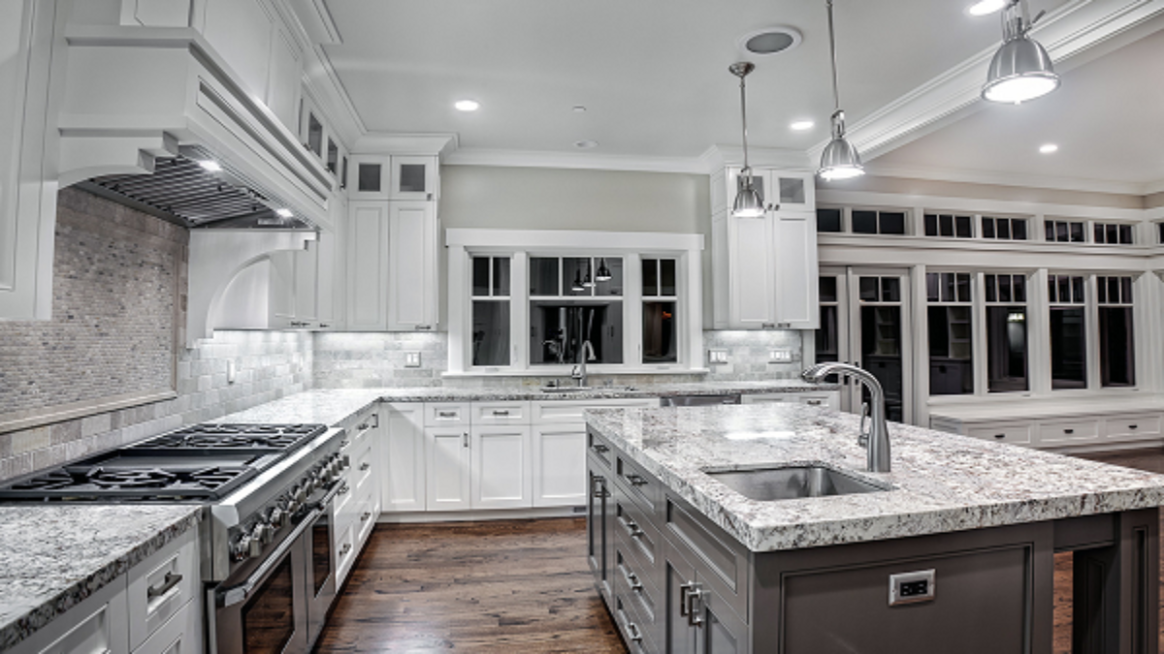 White ice granite countertops for a fantastic kitchen decor - what color granite countertops go with white cabinets?