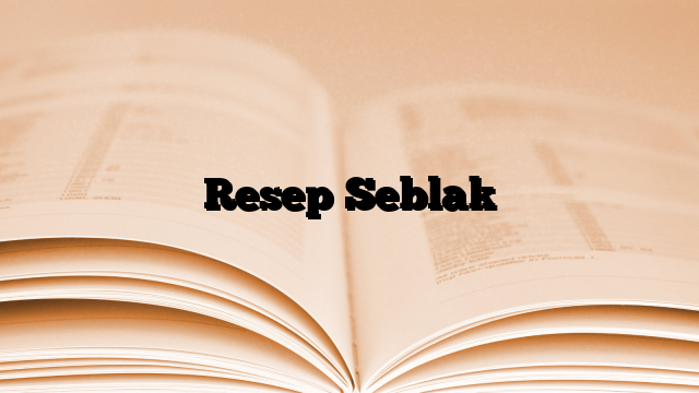 Resep Seblak